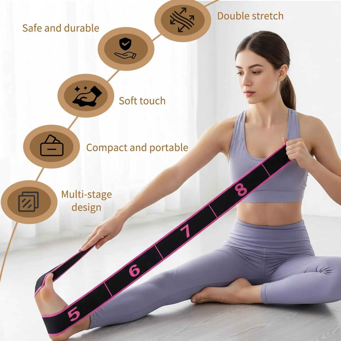 Yoga stretching band