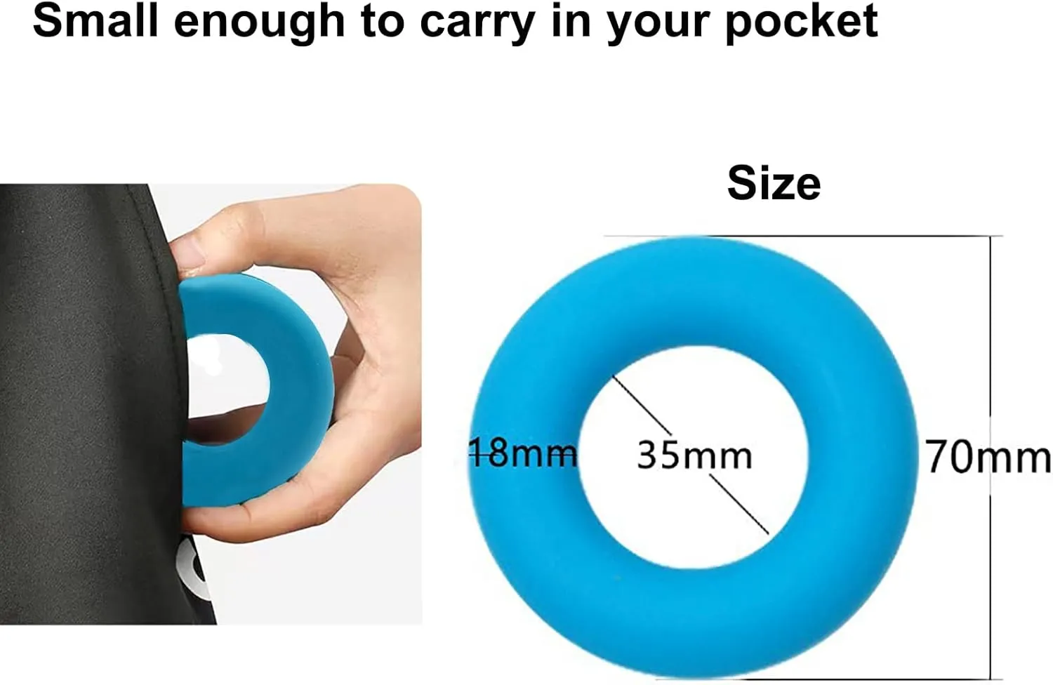 Hand Grip Strengthener Rings Finger Exerciser,Silicone Squeezer Gripper