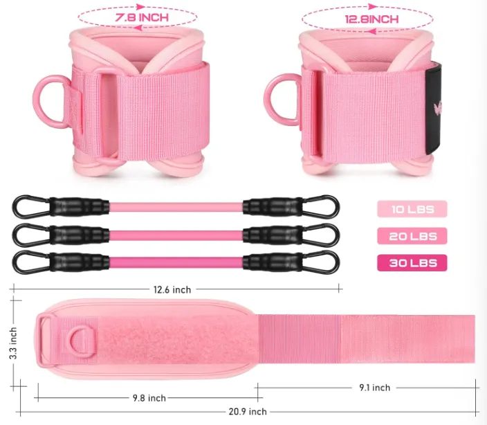 Ankle Resistance Bands with Cuffs