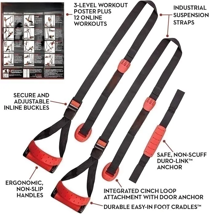 Resistance Trainer Fitness Straps for Full-Body Workout