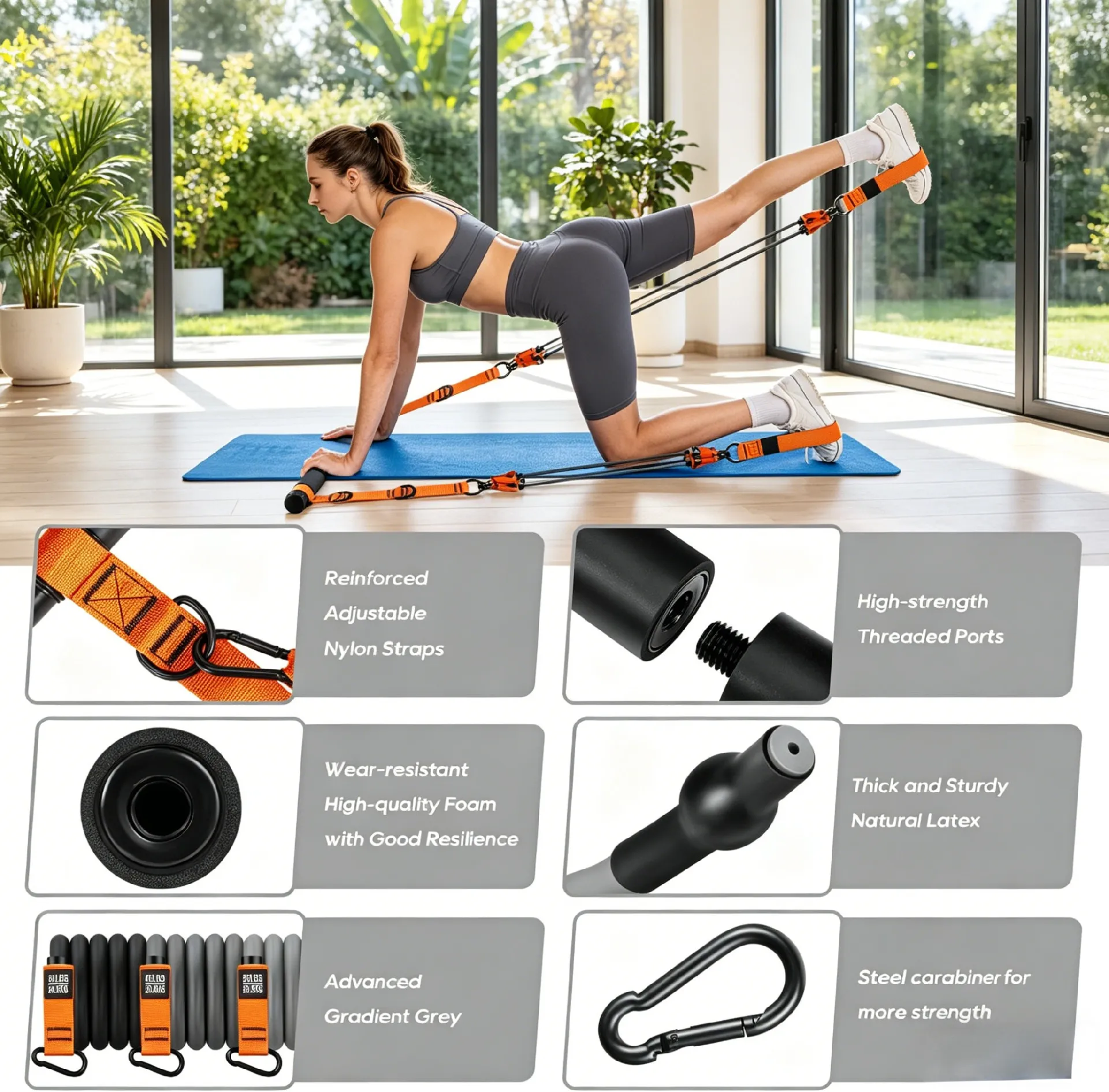 Pilates Bar Kit with Resistance Bands