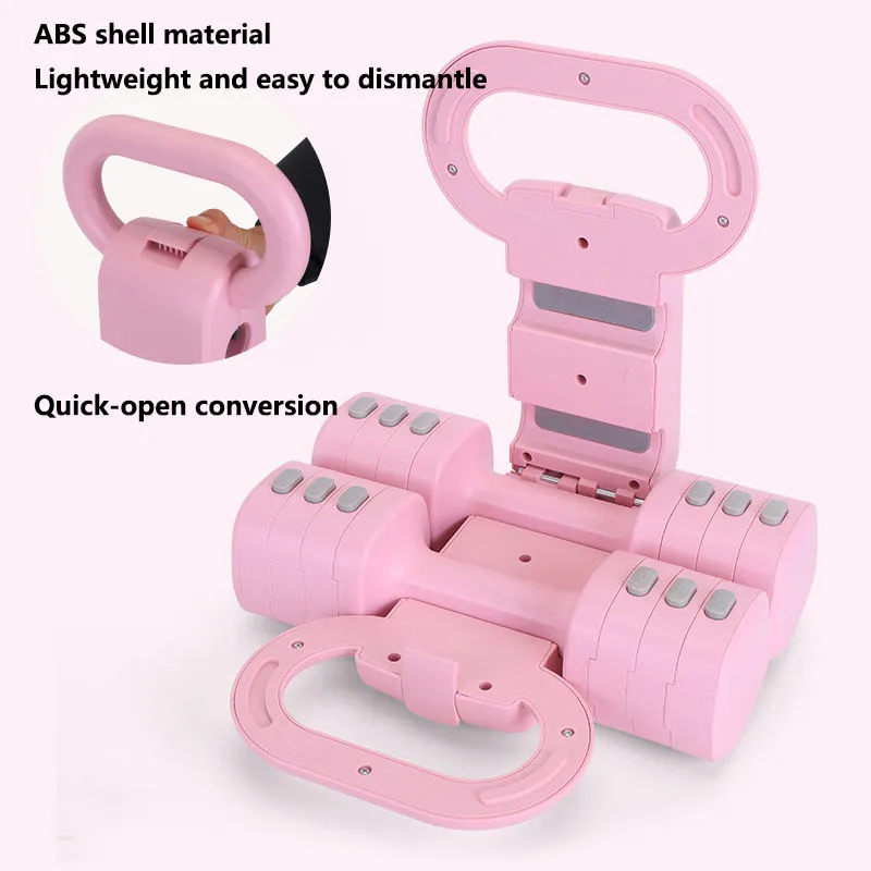 2-In-1 Free Weights Dumbbells Custom Logo Home Use Adjustable Fitness Kettlebell Dumbbell Set