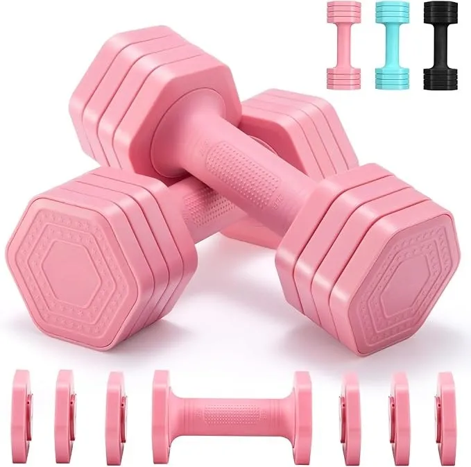 Adjustable Dumbbell Set, 4 in 1 Free Weights Dumbbells